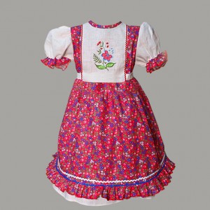 Платье детское (х/б цвет+лен)